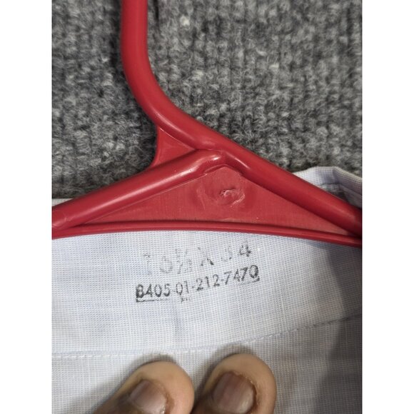 VINTAGE US Air Force Shirt Mens 16.5 Blue 1550 Long Sleeve Uniform Epaulets 90s - Picture 3 of 11